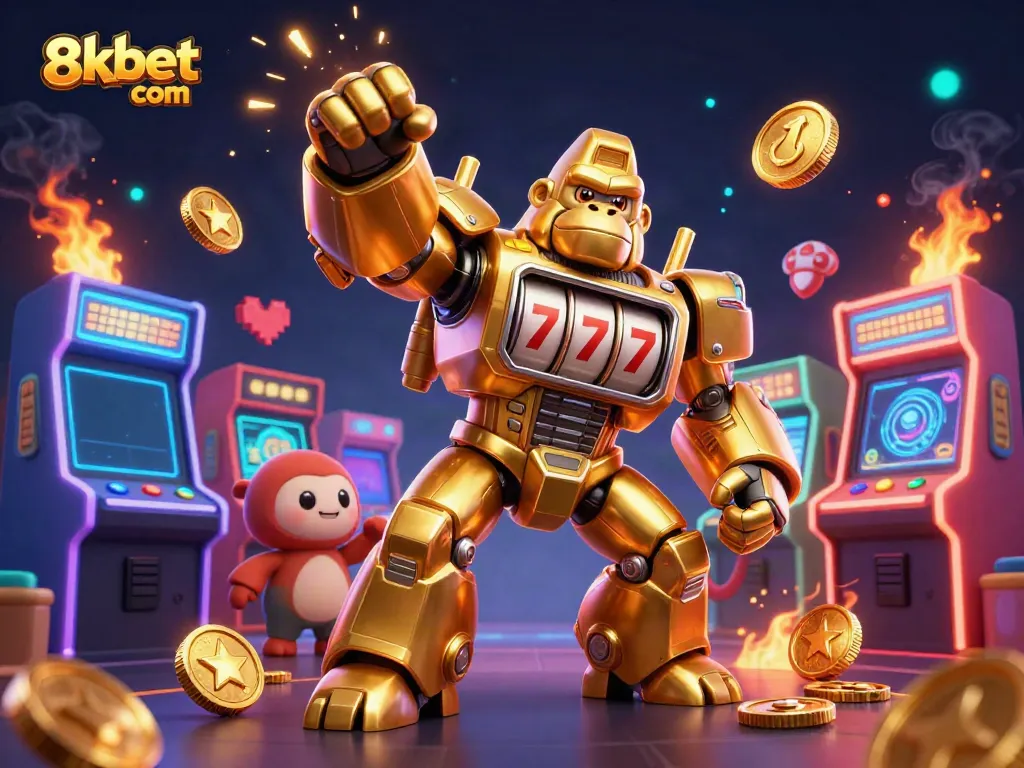 Experience thrilling gameplay with 8xbet com, showcasing vibrant casino elements and dynamic characters.