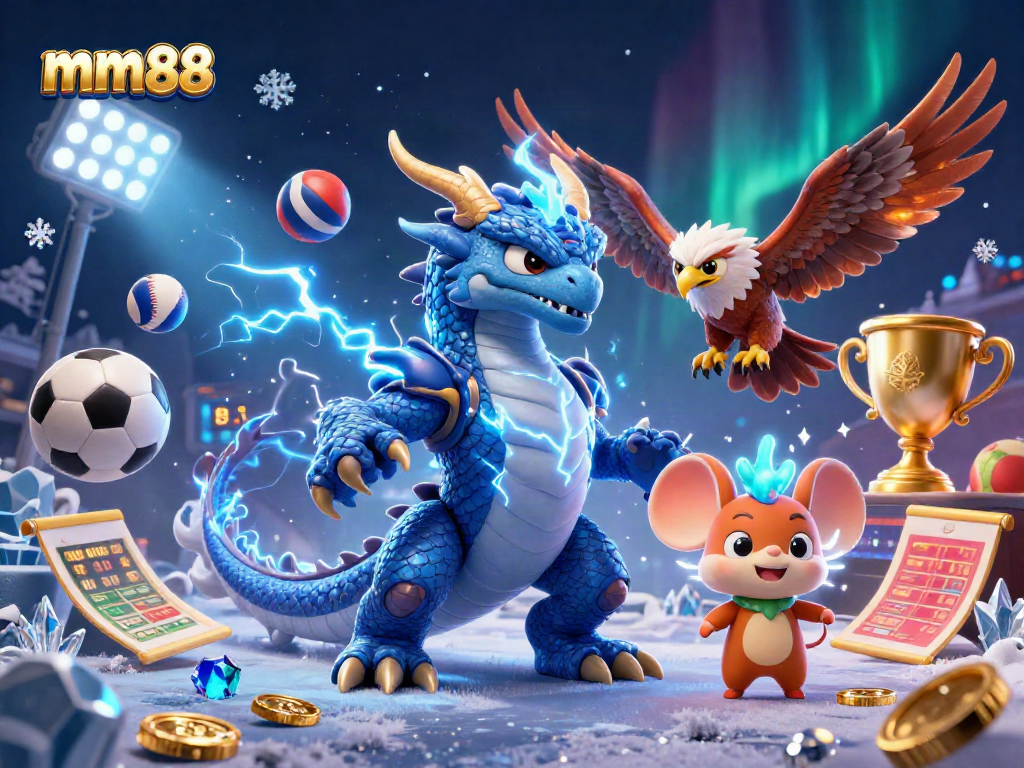 Engage in thrilling sports betting with mm88's animated characters and dynamic elements, capturing the excitement!