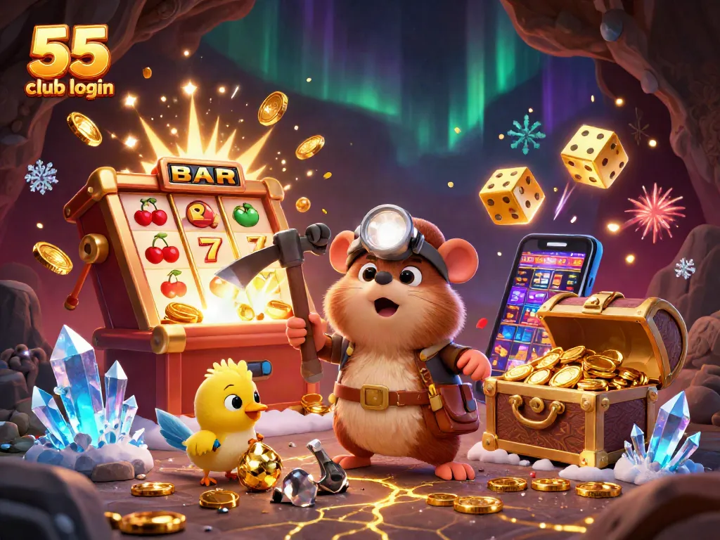 Engage in thrilling gaming at 55 club login with vibrant casino visuals and interactive elements.