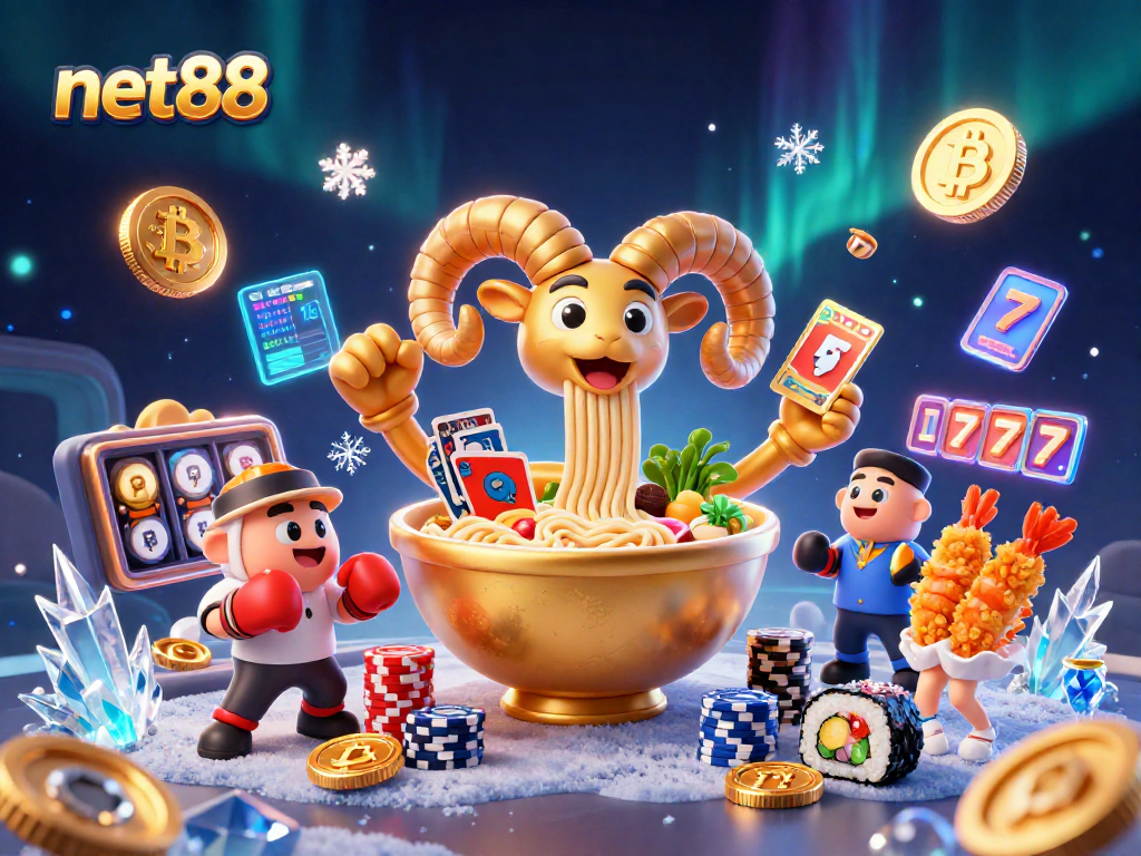 net88 showcases an exciting casino-themed illustration featuring vibrant characters and dynamic elements captivating players