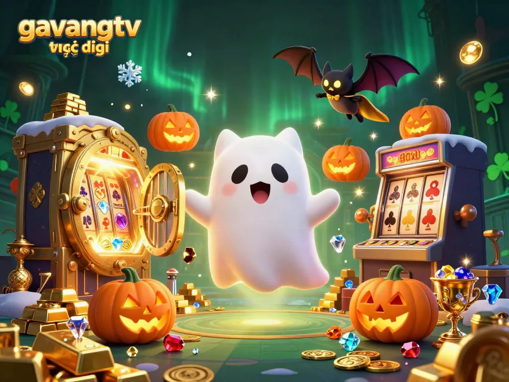 Experience the thrill of gavangtv trực tiếp with our vibrant casino ghost scene filled with treasures.