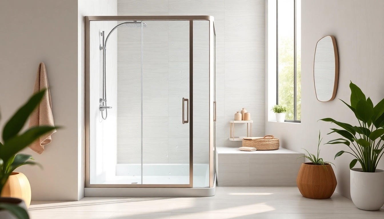 Dusche 100x100 in modernem Badezimmer mit eleganten Glaswänden und hellen Fliesen.