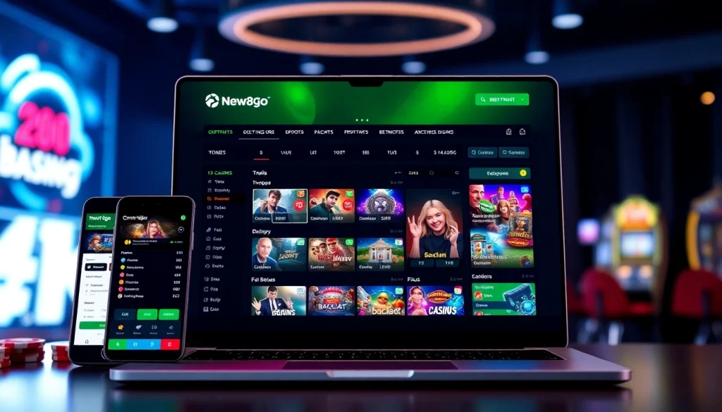 Engaging online betting scene at new88go.com showcasing diverse gaming options and modern technology.