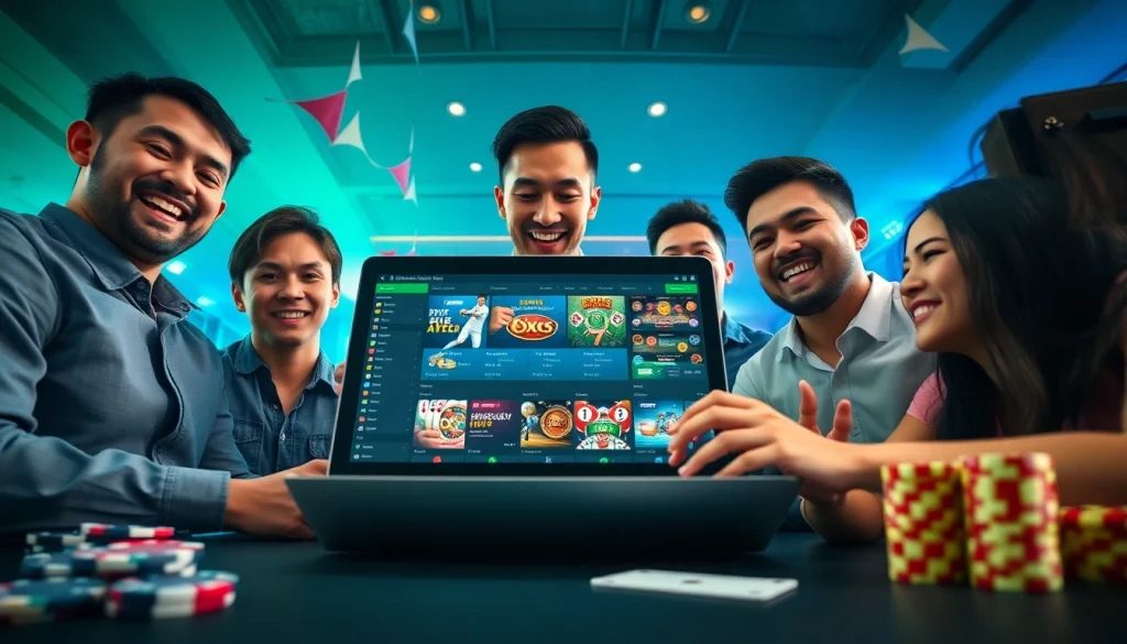 Dynamic online betting scene at sbobet.dance with engaged players and diverse gaming options.