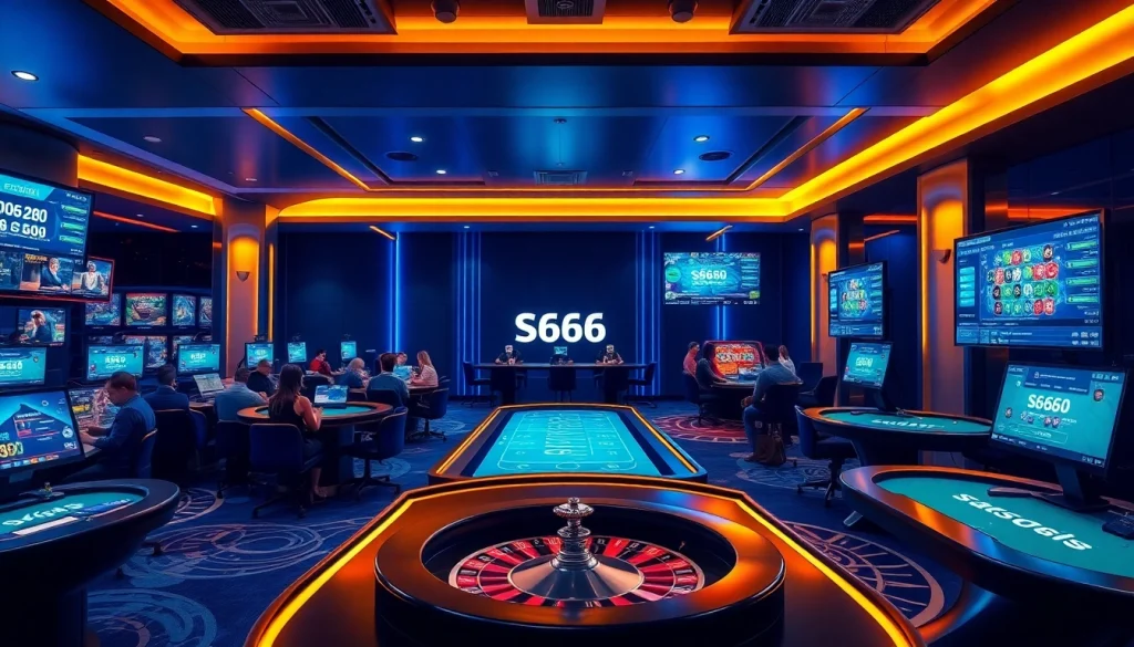 S666.nyc vibrant digital casino with diverse games and inviting atmosphere