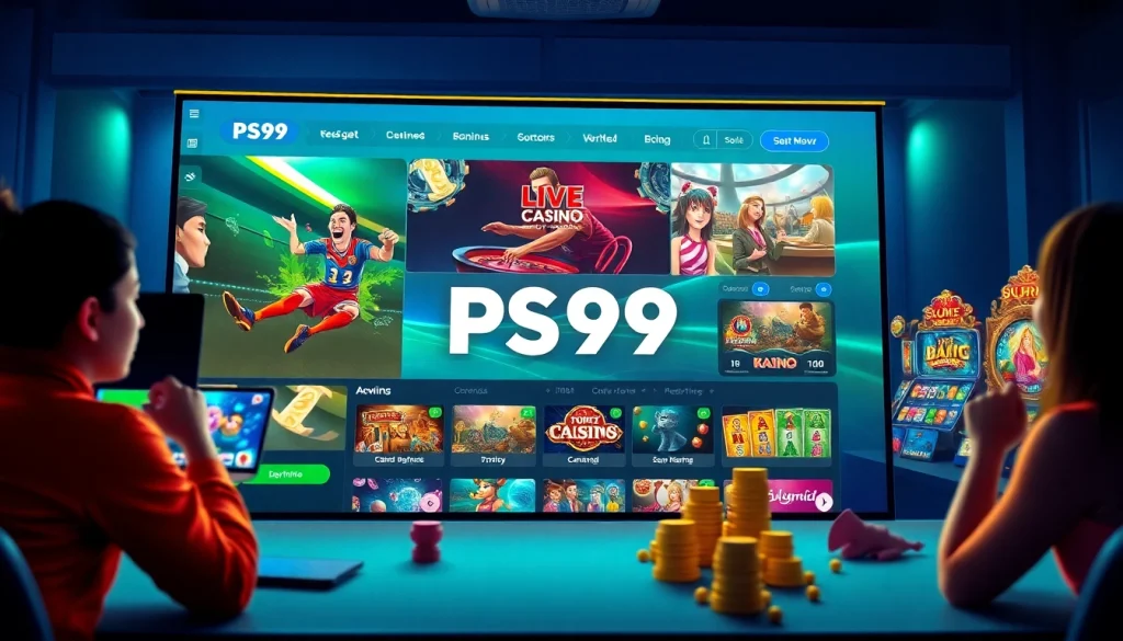 Interactive gaming platform at trang chủ PS99 showcasing diverse entertainment options and secure user experience.