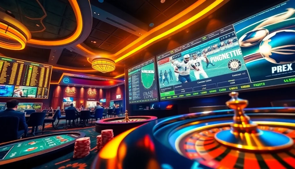 Experience the excitement of online betting at okvipwin.live with vibrant digital interfaces and luxury gaming elements.