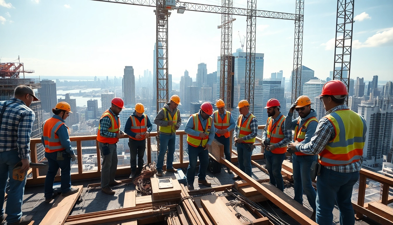 New York Commercial General Contractor managing a vibrant construction site in NYC.