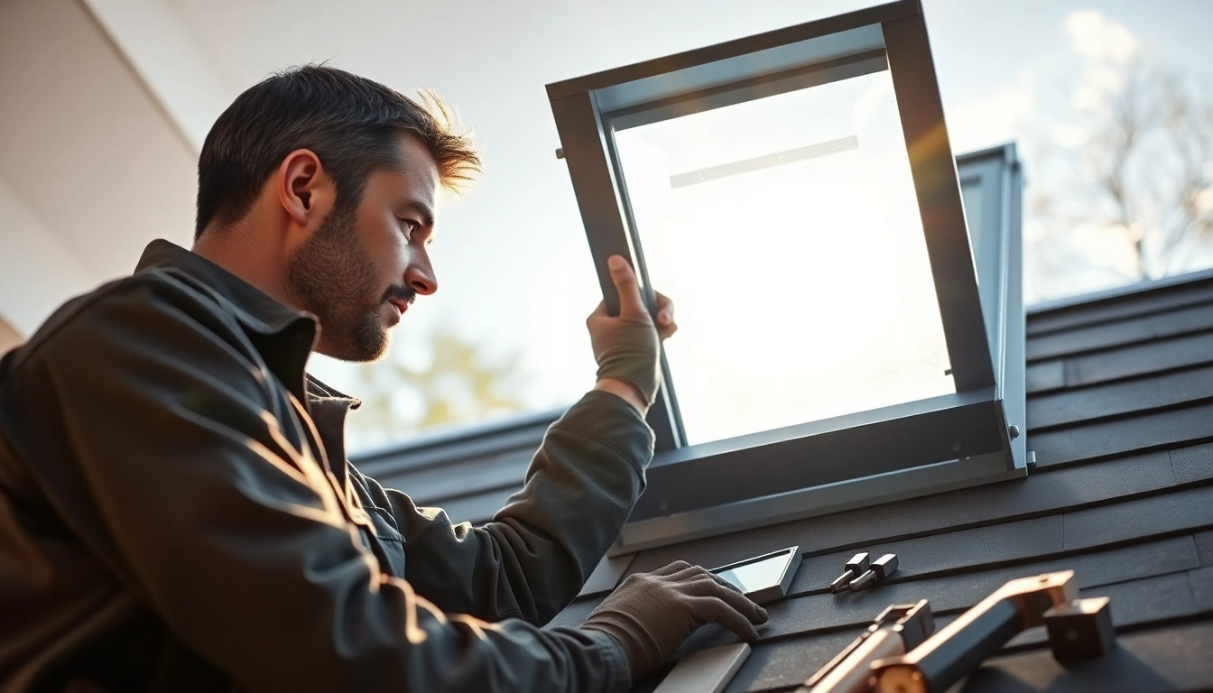 Expert Velux repairs in action, showcasing a skilled technician restoring a skylight.