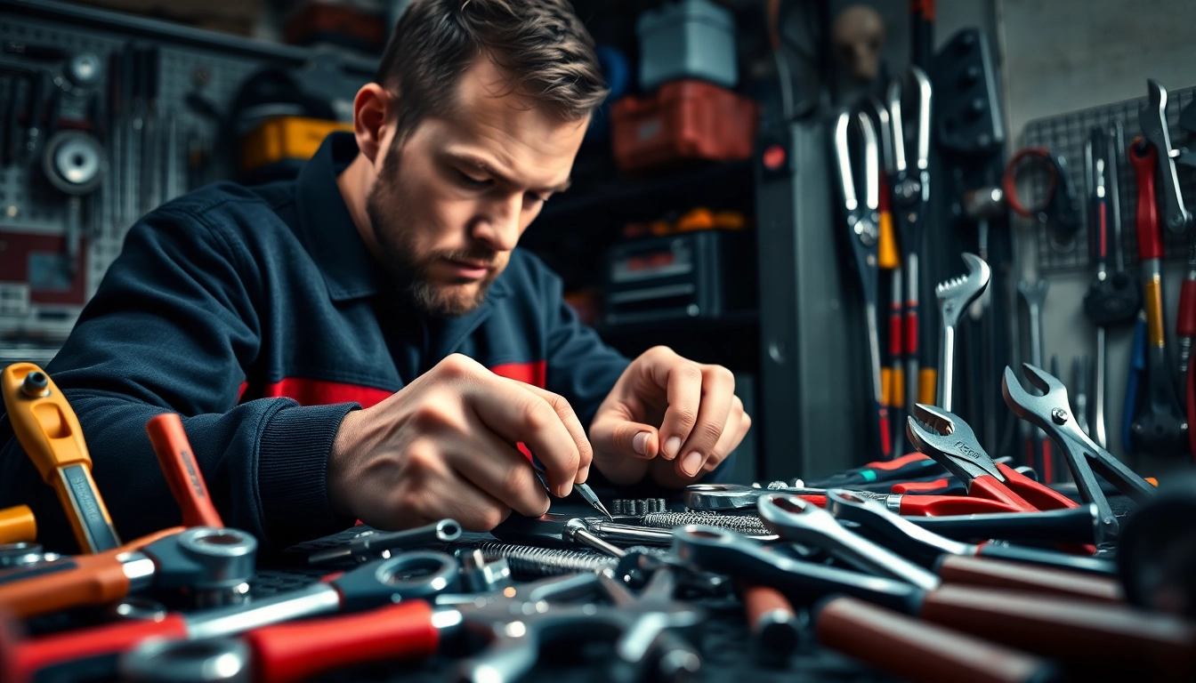 Technician using Beta tools to enhance efficiency in a workshop.