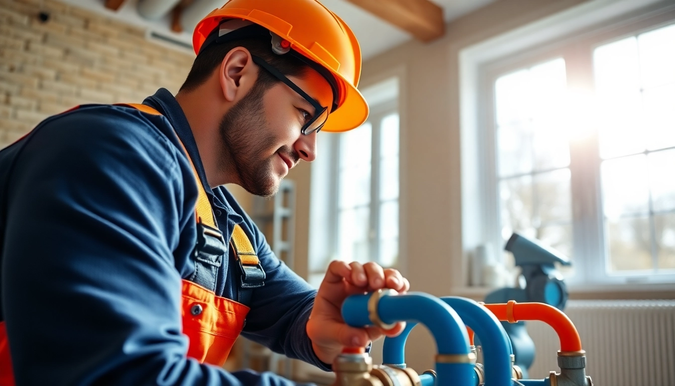 Whole house repiping services St Petersburg FL showcased by a skilled plumber in action.