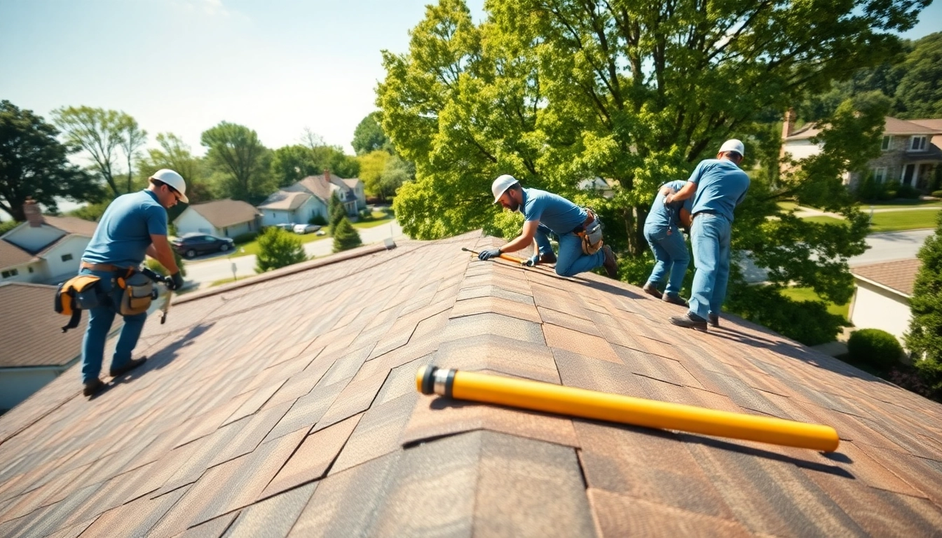 Team installing quality roofing in South Jersey, showcasing expert craftsmanship and vibrant energy.