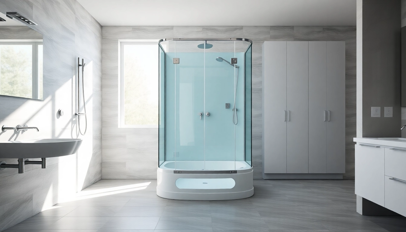 Erleben Sie die beeindruckende sonni Duschkabine in einem eleganten Badezimmerdesign mit modernen Elementen.