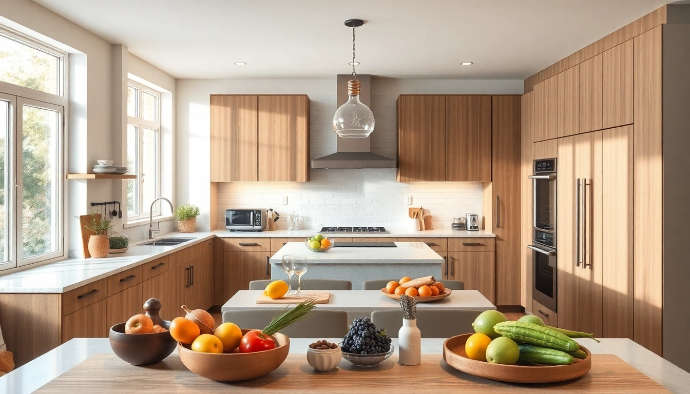 Kitchen remodel near me featuring a stylish modern design and bright natural light.