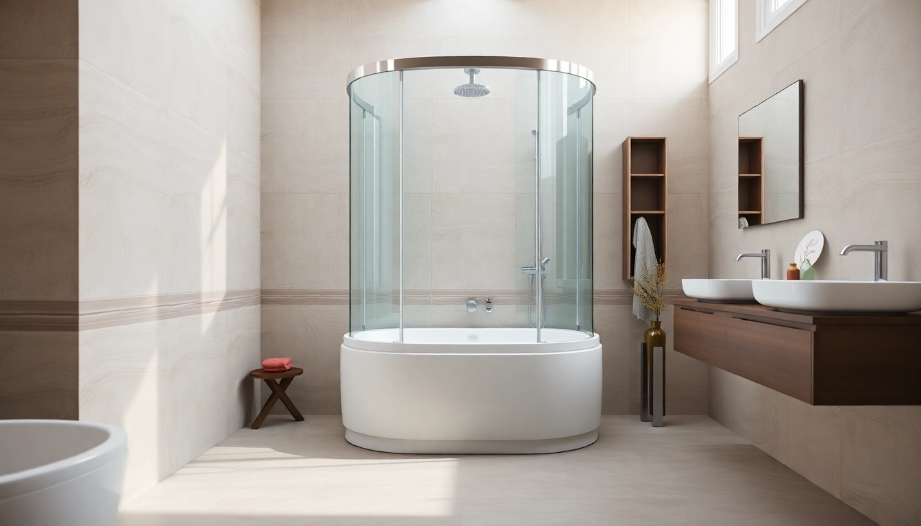 Genießen Sie die stilvolle sonni Duschkabine in einem modernen Badezimmer mit elegantem Design.