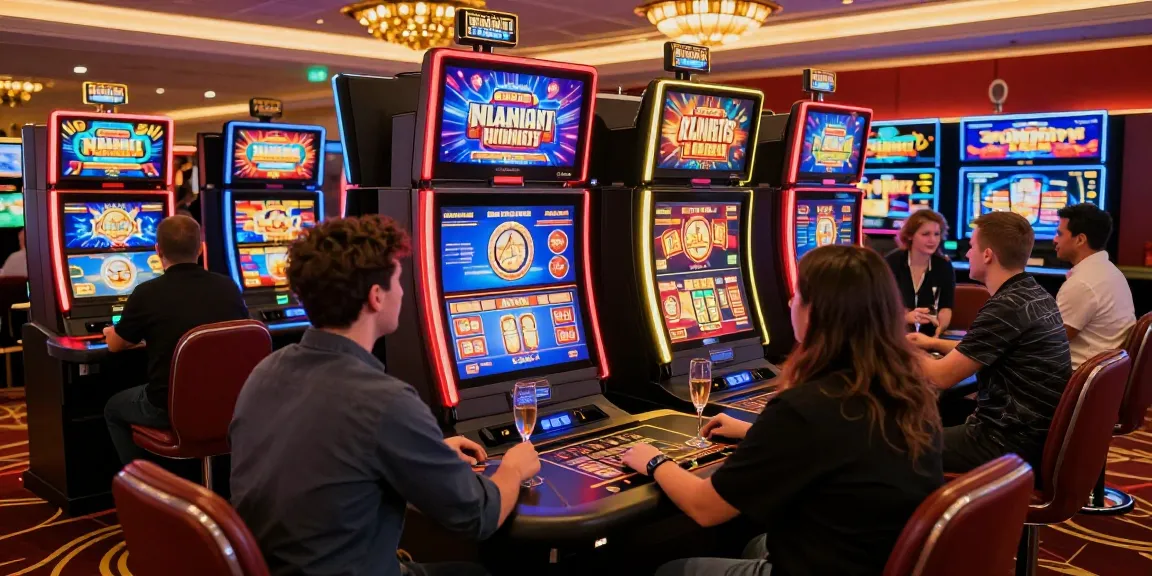Excited players at new uk casino sites enjoying vibrant gaming experience with modern slot machines and live dealers.