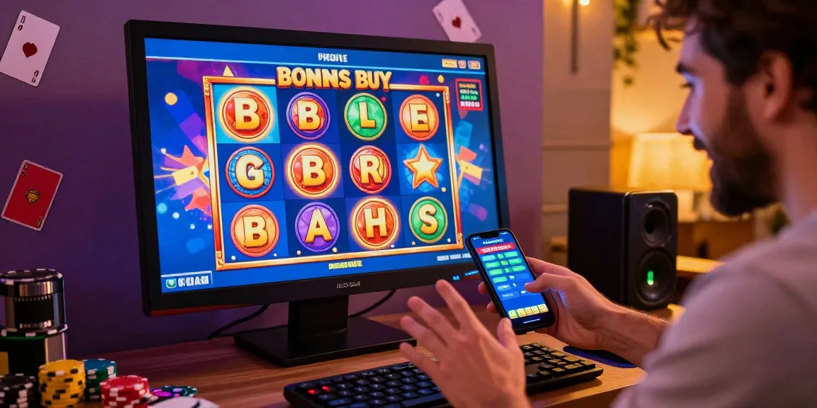 Player engaging with bonus buy slots at aboutderbyshire.co.uk, showcasing vibrant digital graphics and excitement.