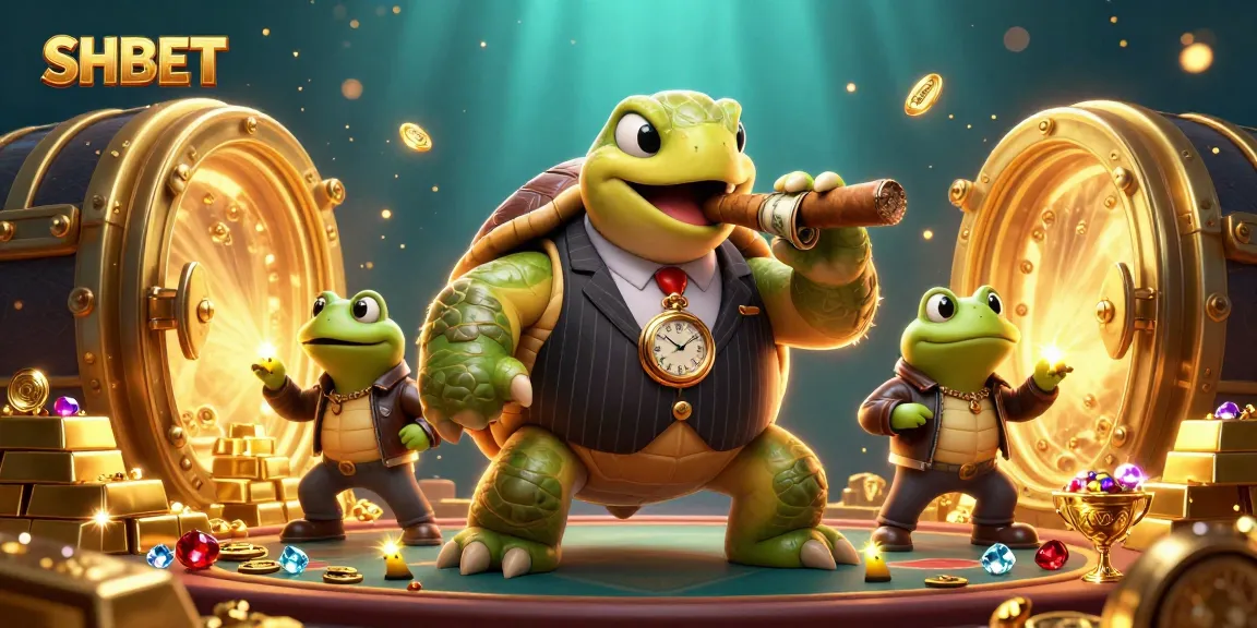 Experience thrilling gameplay with SHBET, where a turtle in a pinstripe suit embraces the gambling lifestyle.