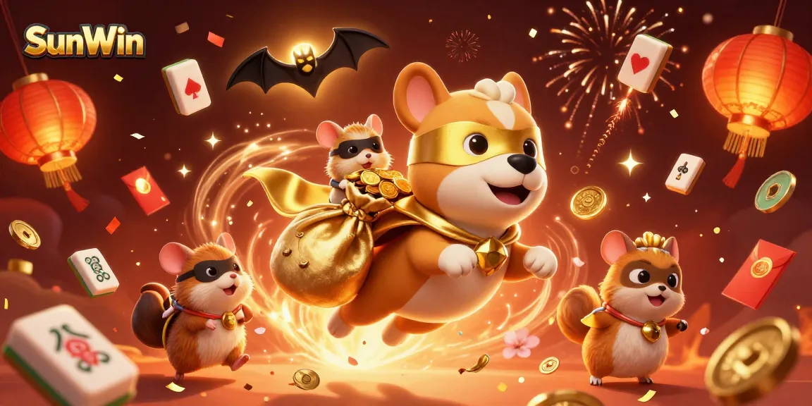 Experience the dynamic gameplay of SunWin with our vibrant 3D illustration of thrilling casino adventures.